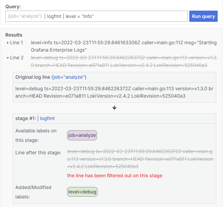 Loki query analyzer